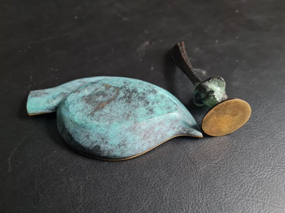 Image 1 of Fire extinguisher with ashtray, probably by Walter Bosse, bronze bird