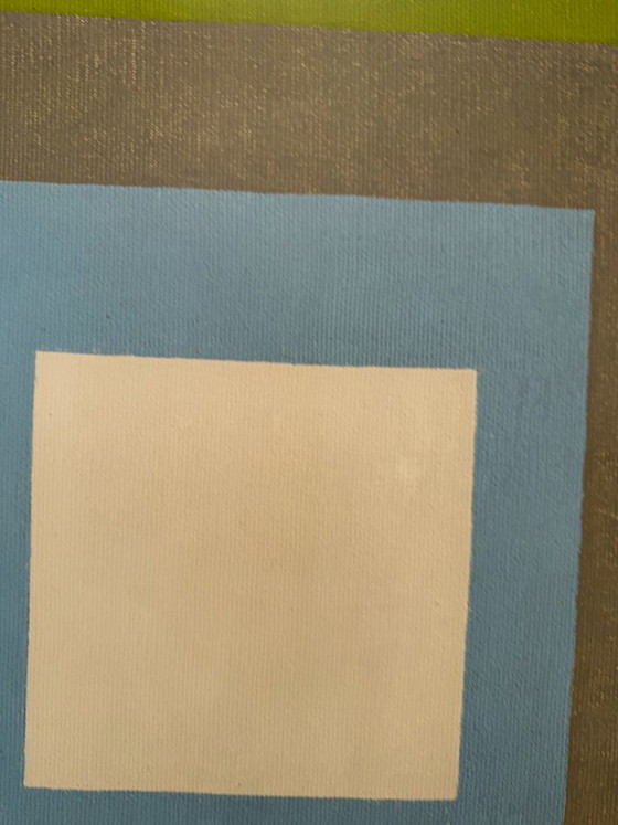 Josef Albers (1888–1976), Studie voor Hommage aan het plein: Lente, 1957, Originele tentoonstellingsposter, (photo 7 of 9)
