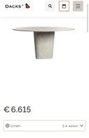Tribu Tao Table 160cm linen list price € 6,615