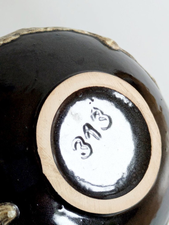 Image 1 of Ruscha Keramik 313 Vase Fat Lava, 1960s German Pottery, Kurt Tschörner Design