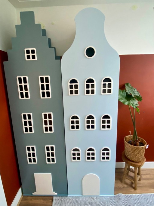 Kast Van Een Huis | Licht/ijsblauwe huiskast 216*60*40 – opbergkast, Mdf