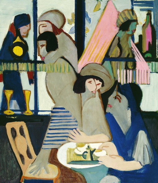 Ernst Kirchner --- Le Café (sur toile)
