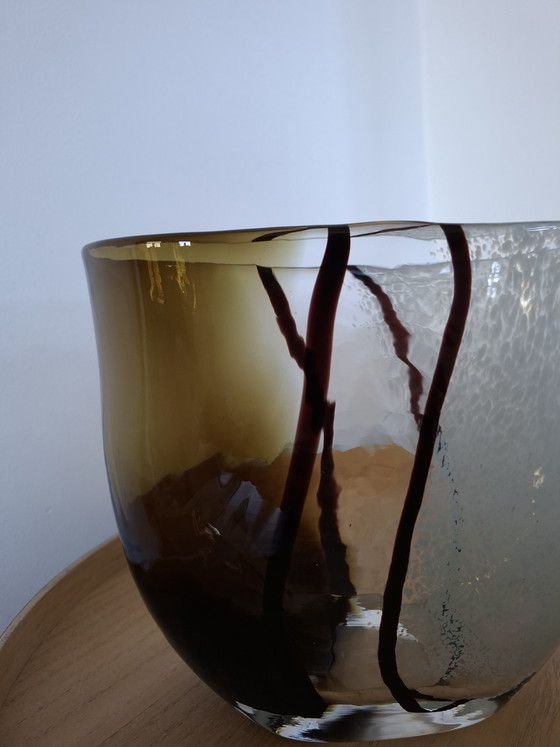 Image 1 of Substantiële Mondgeblazen Design Vaas - Scandinavische Stijl - Jaren '50/'60