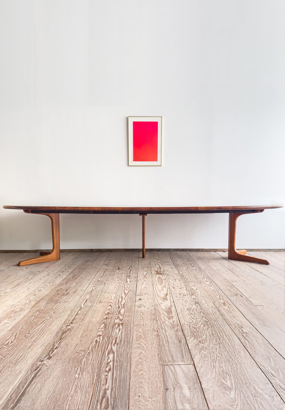 Image 1 of Large Mid Century Modern Danish Oval Dining Table in Teakwood