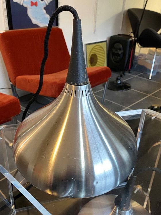 Image 1 of Lampenaufhängung n2 Aluminium Alu Johannes Hammerborg Fog & Morup Dänemark Jahrgang 1970