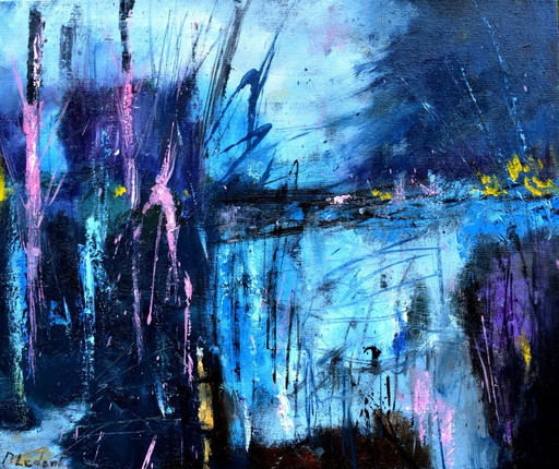Blue morning walk