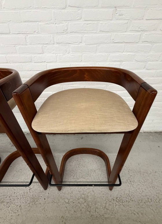 Image 1 of 3 sgabelli da bar vintage in stile Willy Rizzo