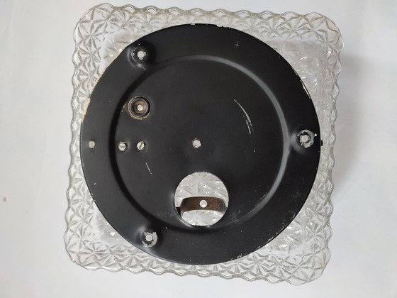 Image 1 of Vintage Guro 1970s Ceiling Lamp Ceiling light glass square