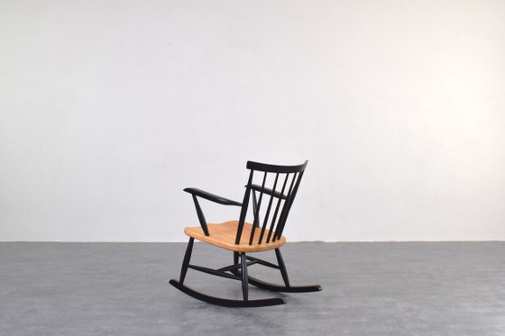 Mid-Century Swedish Rocking Chair, 1960s. – Wood (photo 6 of 10)