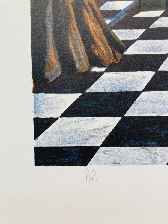 Image 1 of Michael Hasted - A Public Outcry - Vintage Lithograph 1980s