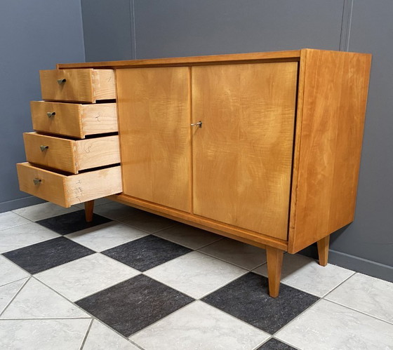 Image 1 of Wood sideboard 1960s 4 drawers and 2 doors