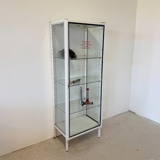 Vintage Polish Medical Display Cabinet 1960s