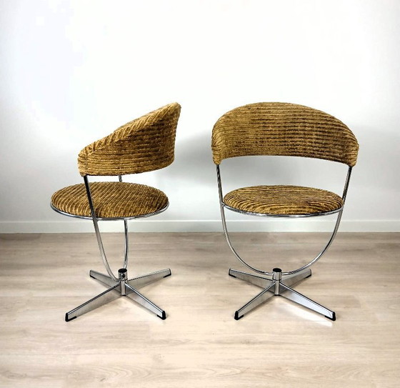 2 X Arne Dahléns Voor Dalum – Eetkamerstoelen, Chrome (photo 3 of 12)