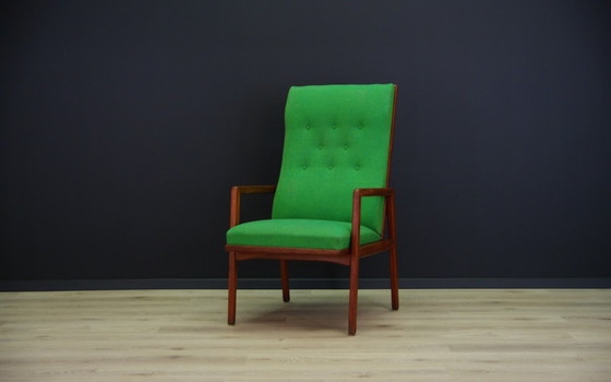 Image 1 of Grüner Teakholz-Sessel, Dänisches Design, 1970er Jahre, Produktion: Dänemark