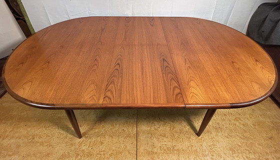 Image 1 of Mid Century Retro Vintage Teak Oval Extending Dining Table By Gplan Fresco 1969