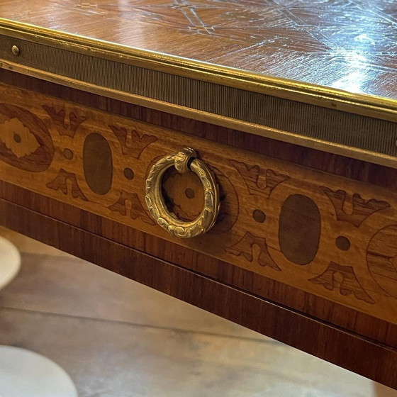 Louis XVI Directoire Inlaid Table / Desk, 19th Century – Bronze (photo 11 of 18)