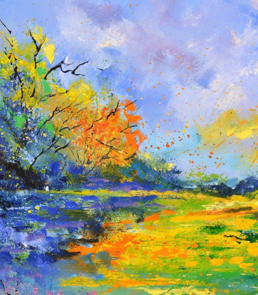Colourful pond