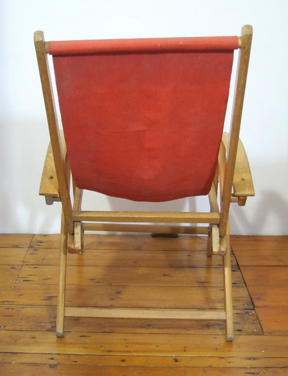 Image 1 of Chaise de jardin pliante vintage des années 1940