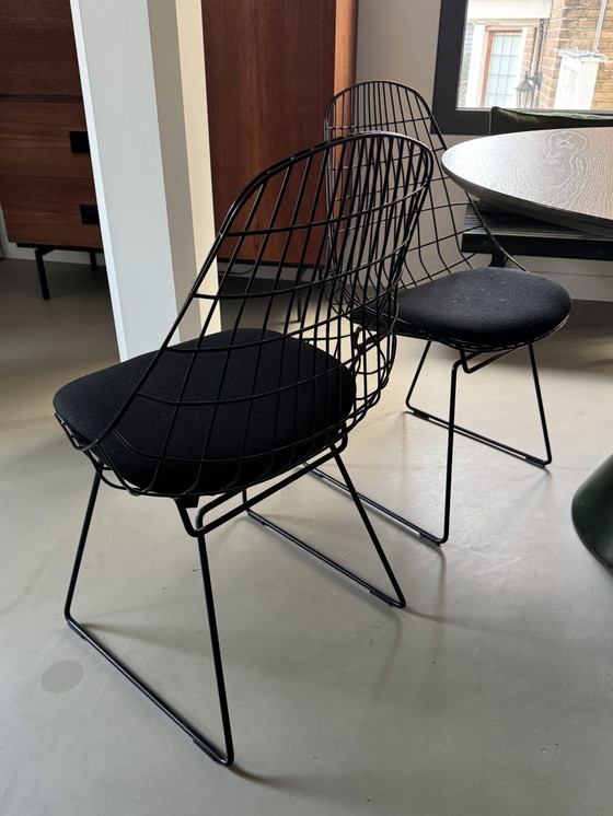 Image 1 of Set van 4 Pastoe SM05 wire eetkamer stoelen 