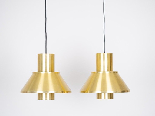 Coppia di lampade a sospensione vintage danesi Life di Jo Hammerborg, Fog og Morup, anni '60