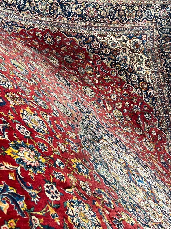 Image 1 of XXL Indo Keshan handgeknoopt oosters tapijt 450x312cm handgemaakt