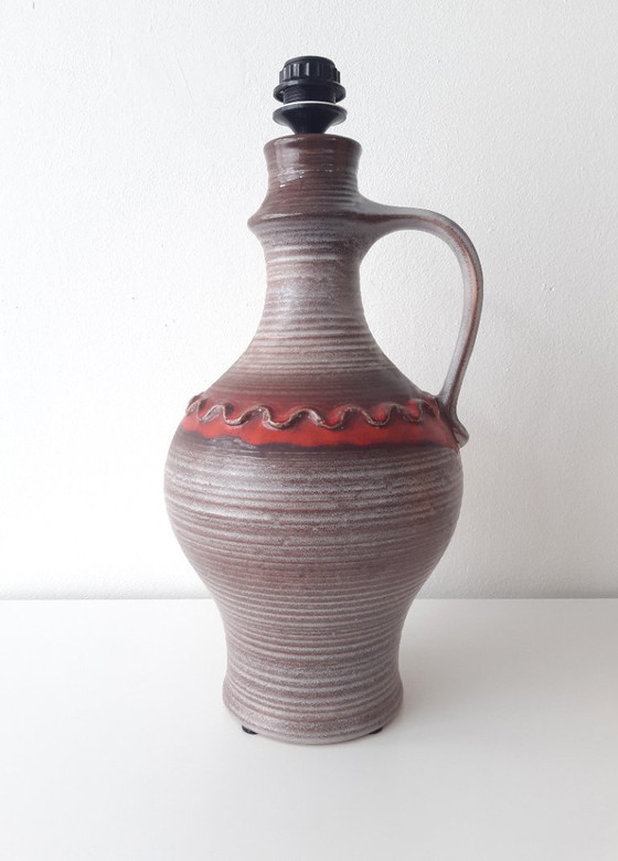 Image 1 of Lampadaire vintage de l'Allemagne de l'Ouest avec abat-jour unique fait à la main par nos soins