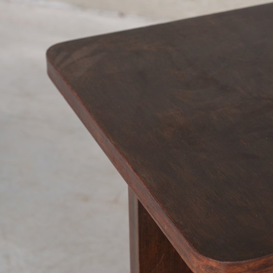 Image 1 of Mesa auxiliar de madera francesa de estilo Deco tardío