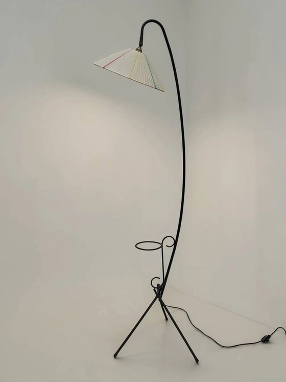 Lampada da lettura a treppiede, Francia, anni '50 – Lampade da terra, Metal, Brass, Retro (photo 2 of 9)