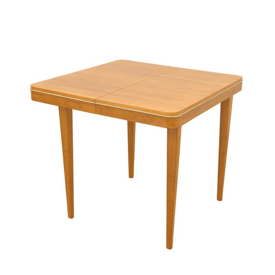 Image 1 of Table de salle à manger pliante en bois de hêtre pour Jitona, Tchécoslovaquie 1960