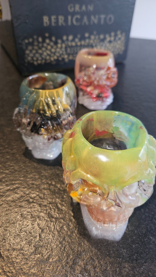 Artequi "Memento Mori" Teschio – Arte fusa a mano e portacandele