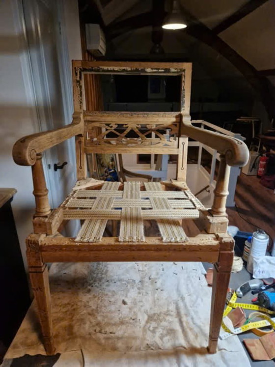 Art Nouveau Klimt Chair - Unique Piece – Chairs and lounge chairs, Textile, Wood (photo 2 of 5)