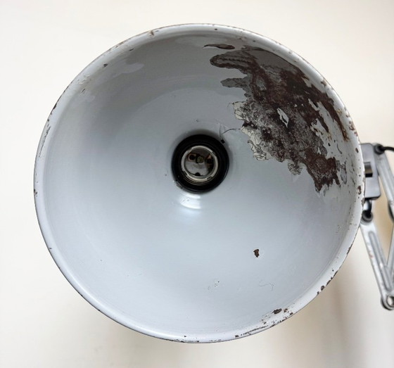 Image 1 of Grijze industriële schaarwandlamp van Elektroinstala, jaren 60