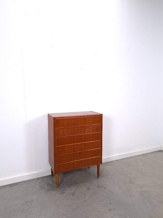 Image 1 of Teak chest of drawers from Denmark with 6 drawers