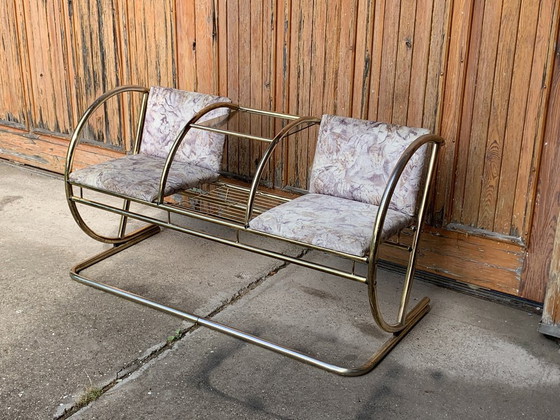 Vintage Messing Bankje, jaren 60 – Mid Century Modern (photo 3 of 5)