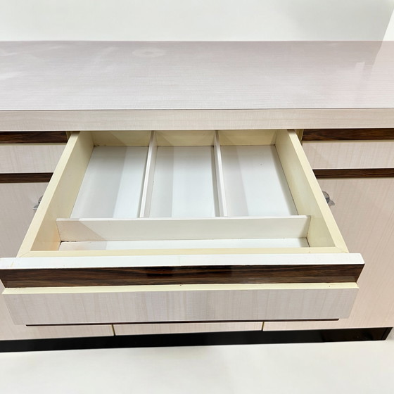 Image 1 of Credenza da cucina Niestrath - anni '60 in legno rivestito in Resopal con maniglie cromate