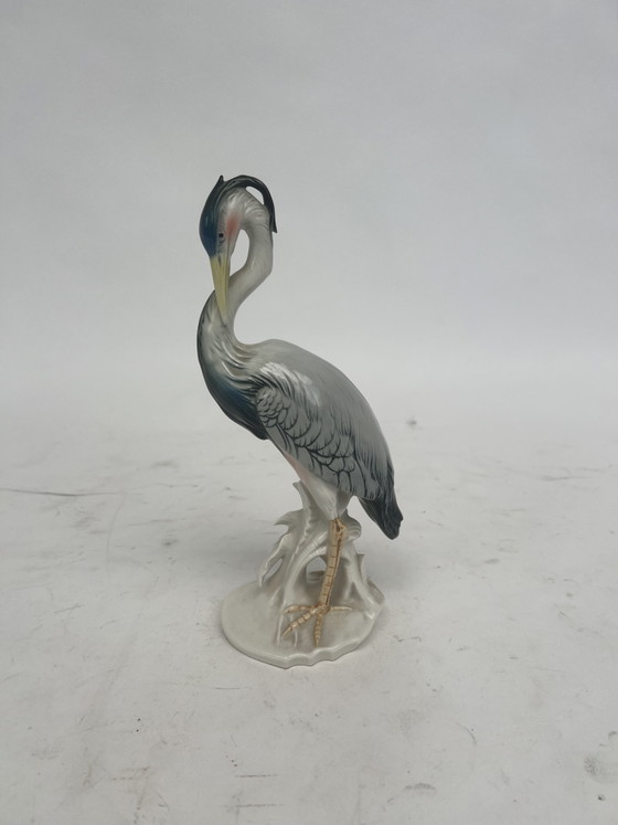 Image 1 of Statuetta di airone di Karl Ernst, anni '30