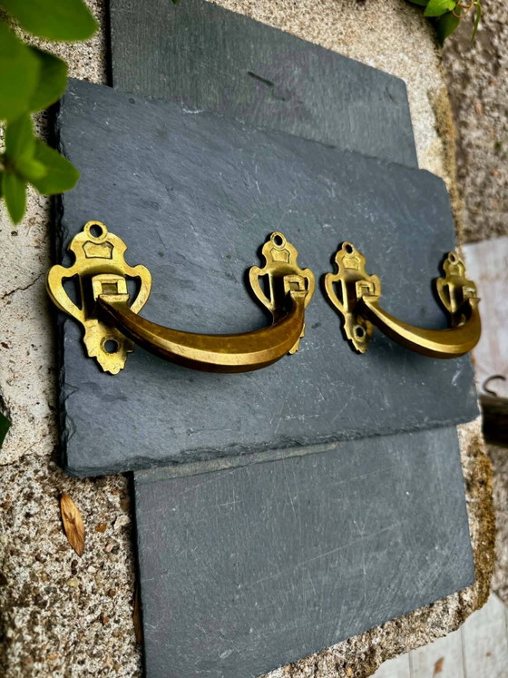 Pair of bronze handles signed L.PINET Art Nouveau – Decorative Objects (photo 5 of 9)
