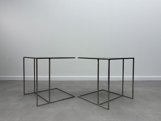2x Tavolini Minotti Leger originali Rodolfo Dordoni anni '90 – Iron (photo 5 of 12)