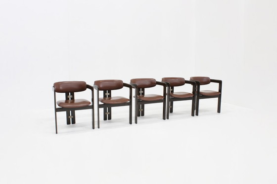 Image 1 of Sedie da pranzo vintage Pamplona di Augusto Savini per Pozzi Italia, 1965, set da 5