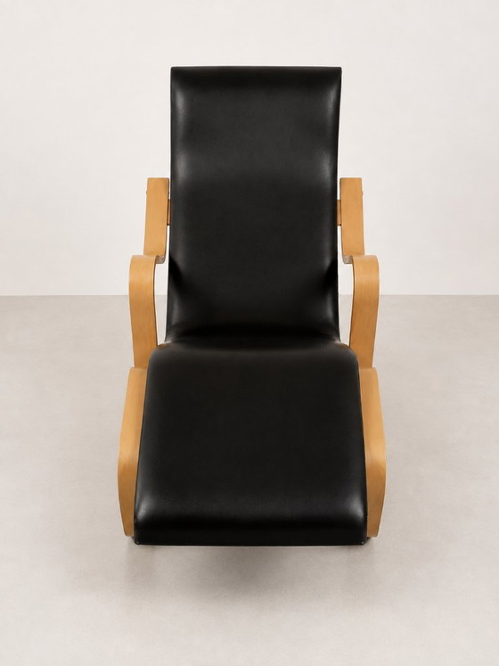 Chaise Longue Long Chair de Marcel Breuer – Edición Autorizada en Piel de 2002 – Isokon, Sillas auxiliares (photo 7 of 9)