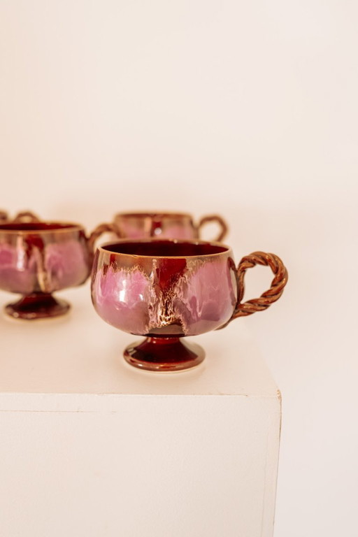Tasses à café vintage Vallauris (lot de 5)