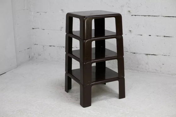 Image 1 of 4x Tavolini da caffè "Gatti" ad incastro, Mario Bellini Pubblicato da C&amp;B Italia