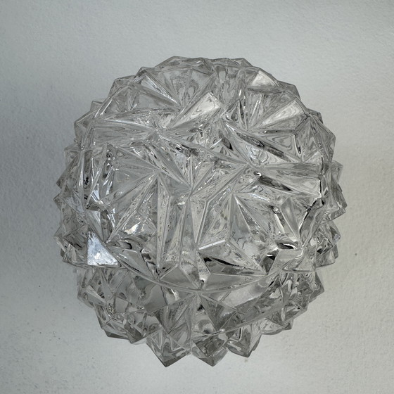 Image 1 of COPPIA DI APPLIQUES VINTAGE IN VETRO STAMPATO