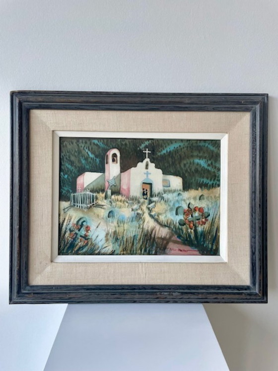 Image 1 of Peter Walker - Watercolor "San Francisco Mission"