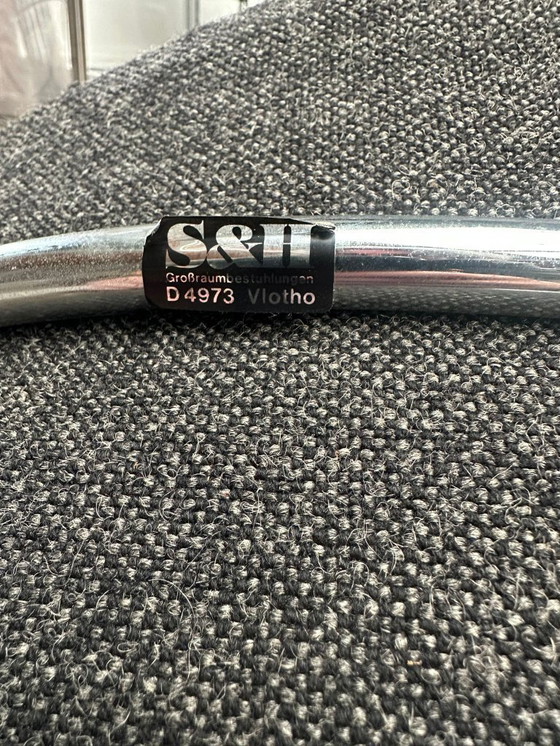 Image 1 of Vintage Schöder & Henzelmann tubular frame stackable chairs (more in stock)