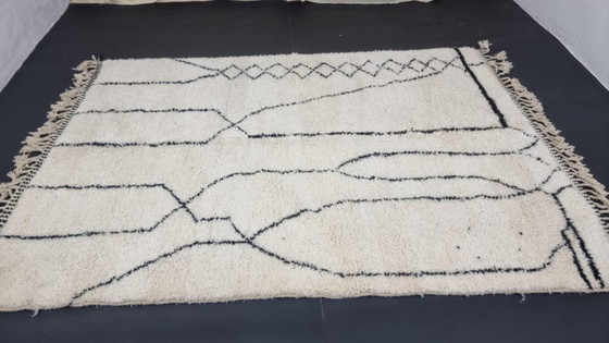 Image 1 of Tapis marocain blanc décoré 200cmx300cm 