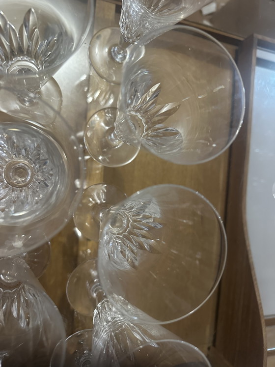 12 champagneglazen - Baccarat kristal, Carcassonne patroon - Uitstekende staat – Glazen & Karaffen, Crystal (photo 8 of 12)
