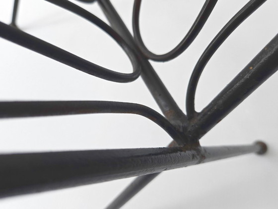 Image 1 of Portariviste vintage anni '50 in acciaio laccato nero e ottone, DLG Jean Royère, anni '50