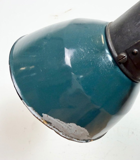 Image 1 of Vintage Duitse Bauhaus Petroleum Emaille Tafellamp van Schaco, jaren 30