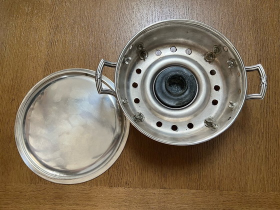 Image 1 of Vintage Christofle Silver-Plated Metal Food Warmer